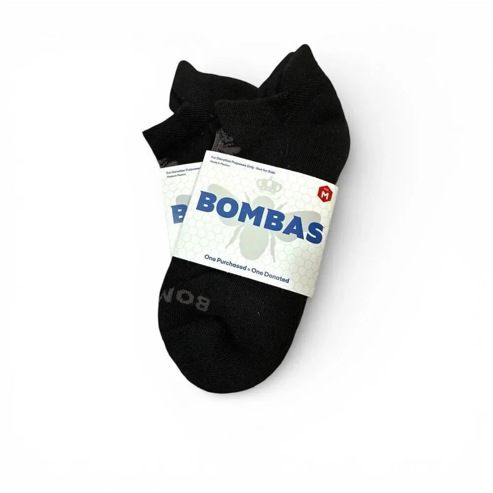 Bombas NWT 2 Pair of Honeycomb Support Ankle Socks in Black Size M
